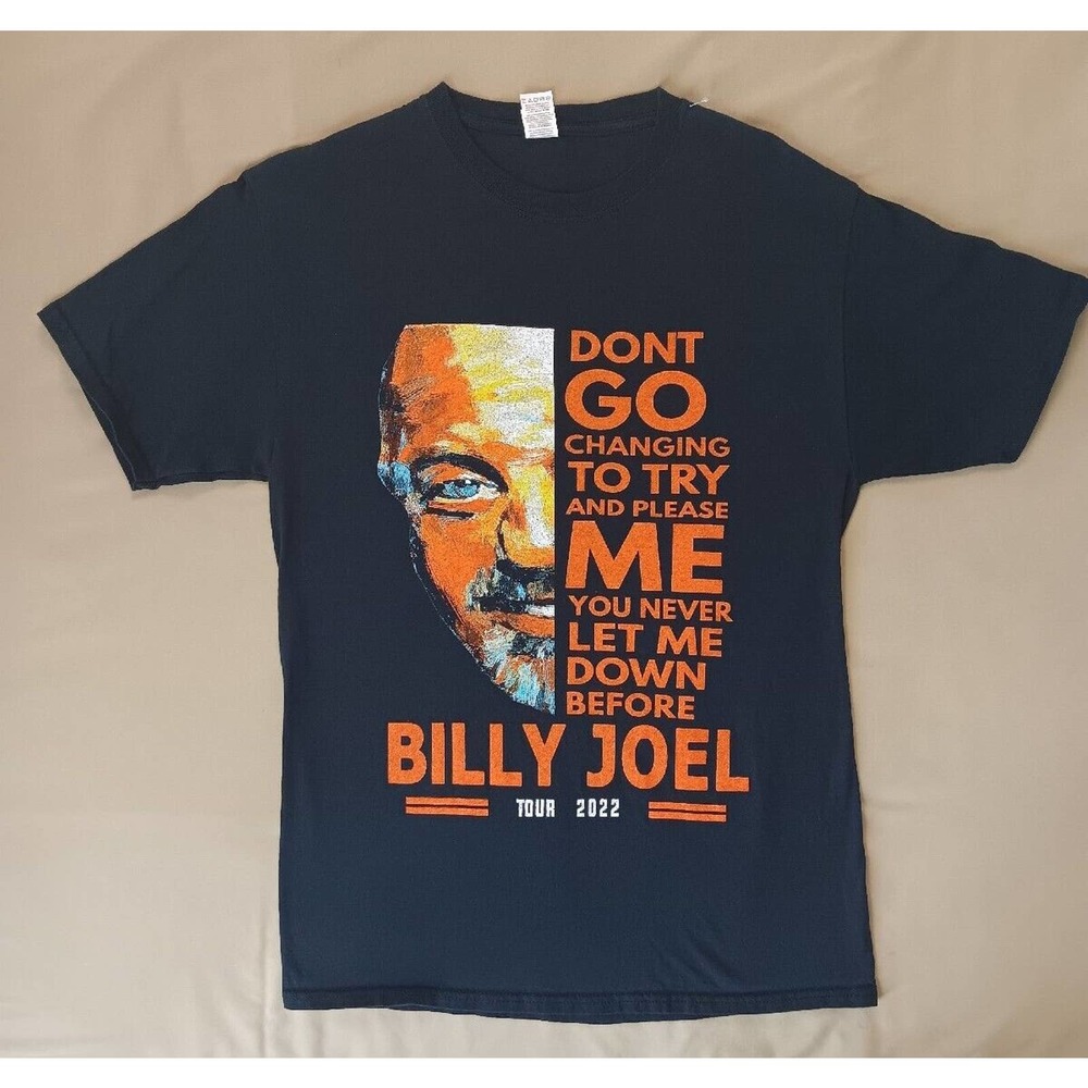 2022 BILLY JOEL LIVE TOUR T SHIRT TEE BLACK MENS SIZE Medium
